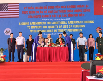 LỄ BÀN GIAO KHU VỰC ĐẤT ĐƯỢC LÀM SẠCH DIOXIN, KHỞI CÔNG HỆ THỐNG CÔNG NGHỆ NHIỆT XỬ LÝ DIOXIN TẠI KHU VỰC SÂN BAY BIÊN HÒA VÀ LỄ KÝ KẾT THỎA THUẬN BỔ SUNG VỐN ODA KHÔNG HOÀN LẠI THỰC HIỆN DỰ ÁN HÒA NHẬP TẠI CÁC TỈNH ƯU TIÊN