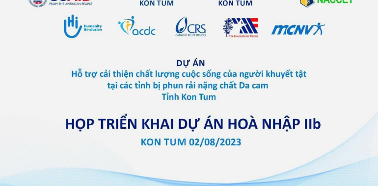 Đoàn Công tác của Dự án Hoà nhập tới làm việc tại tỉnh Kon Tum