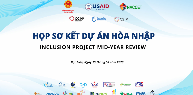 Hội nghị Sơ kết 6 tháng đầu năm và chia sẻ kinh nghiệm với các đối tác của Dự án Hoà nhập năm 2023